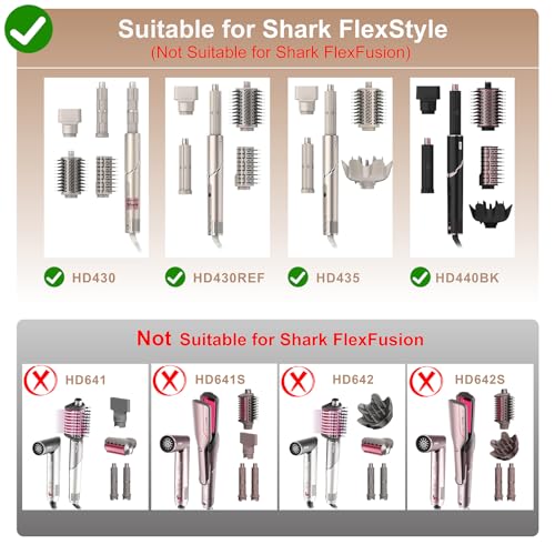 Hair Dryer Holder for Shark FlexStyle, Wall Mount with Cord Hanger | Organizer for curling wand, curlers, brushes, diffuser and attachments; space-saving accessory storage for bathroom use