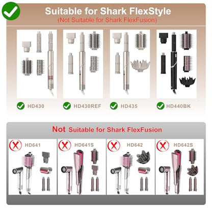 Hair Dryer Holder for Shark FlexStyle, Wall Mount with Cord Hanger | Organizer for curling wand, curlers, brushes, diffuser and attachments; space-saving accessory storage for bathroom use