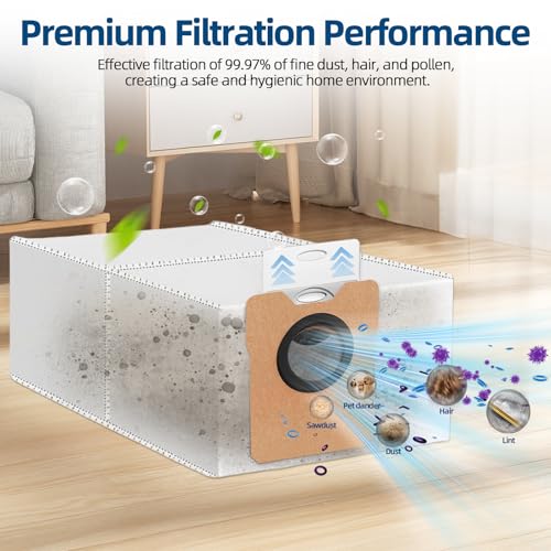 18 Pack Dust Bags for eufy Omni C10 C20 Robot Vacuum Replacement Bags | 3.6L large Capacity Disposable Bags, Multi-layer Filtration, Sealed Design Prevents Leaks for Convenient Garbage Collection