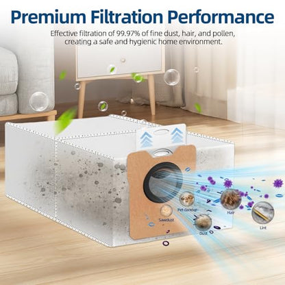18 Pack Dust Bags for eufy Omni C10 C20 Robot Vacuum Replacement Bags | 3.6L large Capacity Disposable Bags, Multi-layer Filtration, Sealed Design Prevents Leaks for Convenient Garbage Collection