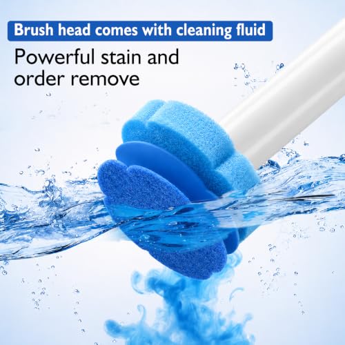 Disposable Toilet Brush-Toilet Bowl Cleaner Wand with 48 Refills | Wall Mounted Brush and Holder , Touch-Free for Deep Cleaning Bathroom