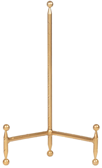 Red Co. Decorative Tripod Plate Stand and Art Holder Easel in Gold Finish - 11.5" h