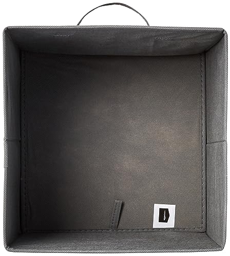 Amazon Basics Collapsible Fabric Storage Cube Bins Organizer with Handles for Organizing, Sturdy, Gray, 13 x 13 x 13 inch, 6-Pack