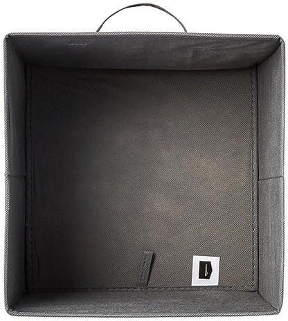 Amazon Basics Collapsible Fabric Storage Cube Bins Organizer with Handles for Organizing, Sturdy, Gray, 13 x 13 x 13 inch, 6-Pack