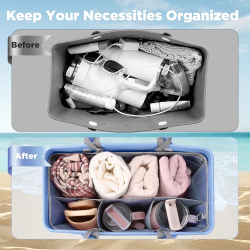 OUTXE Beach Bag Organizer Insert Divider for XL Bogg Bags Beach Tote | Lightweight Mesh Insert Accessories for Original XL Bogg Bags, Beach Tote Bags Insert for Organizing