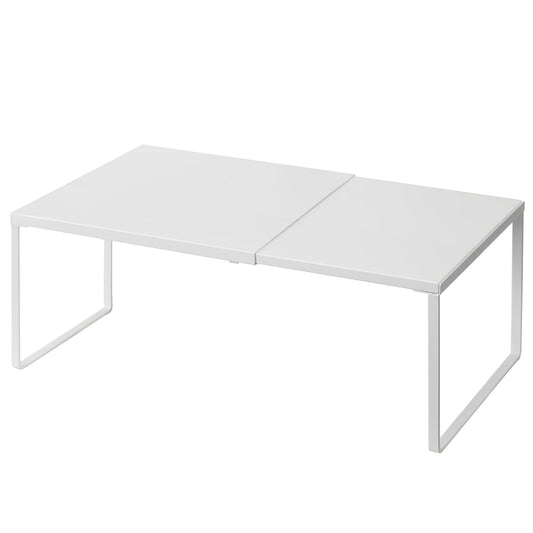 Cabinet Shelf Expandable Organizer Riser Rack for... (White | Iron, Metal)