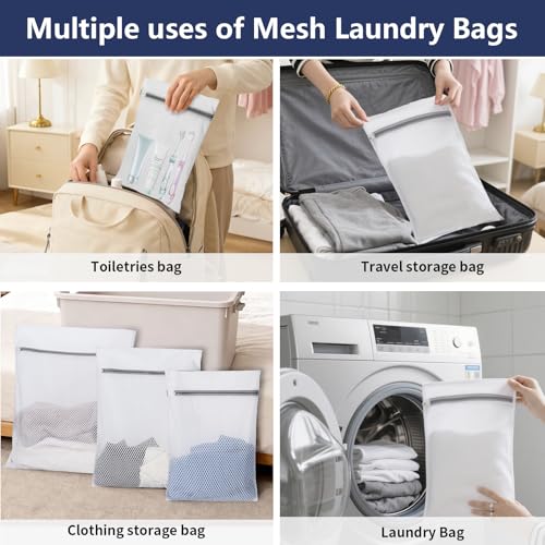 150L Laundry Bag Backpack with 3 Sizes Mesh Wash Bags and Shoulder Straps | Foldable Clothes Hamper Bag with Drawstring Closure for College, Apartment, Laundromat（Black）