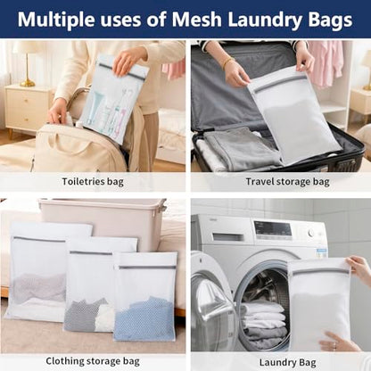150L Laundry Bag Backpack with 3 Sizes Mesh Wash Bags and Shoulder Straps | Foldable Clothes Hamper Bag with Drawstring Closure for College, Apartment, Laundromat（Black）