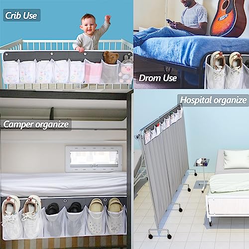 RV Shoe Storage for Bedside - 16 Extra Large Pocket Entryway Shoes Rack | Wall Mounted Bed Hanging Pocket Organizer, Bedside Caddy for Shoes and Tool Accessories, RV & Camper Essentials 2 Pack