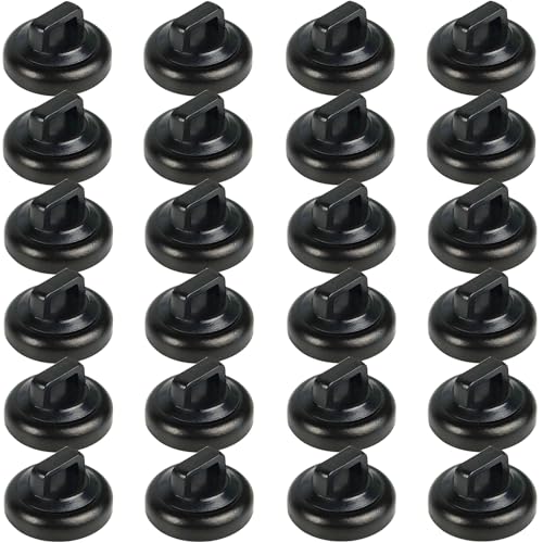 Magnet Zip Tie Mount Magnetic Zip Ties Mount Clips Base Holder Strong Multipurpose Wire Cable Holder Mount Wire Clips Management for Home Office Marine Electrical Wiring (Black, 24 Piece)