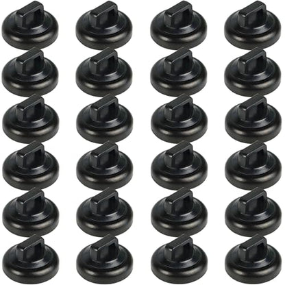 Magnet Zip Tie Mount Magnetic Zip Ties Mount Clips Base Holder Strong Multipurpose Wire Cable Holder Mount Wire Clips Management for Home Office Marine Electrical Wiring (Black, 24 Piece)