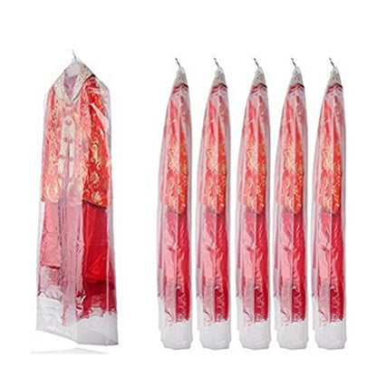 40Pcs Clear Plastic Dry Cleaning Garment Bags Can be Hung Transparent Clothing Dust Cover.
