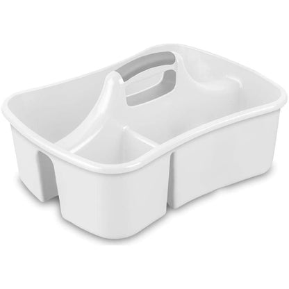 JOEY'Z Extra Large 5 Gallon Divided Cleaning Caddy Organizer with Handle | Cleaning Supplies for Housekeeping, Shower Caddy Portable, Shower Caddy Dorm - Cleaning Supplies Organizer 17.7 x 13.2 x 7.7