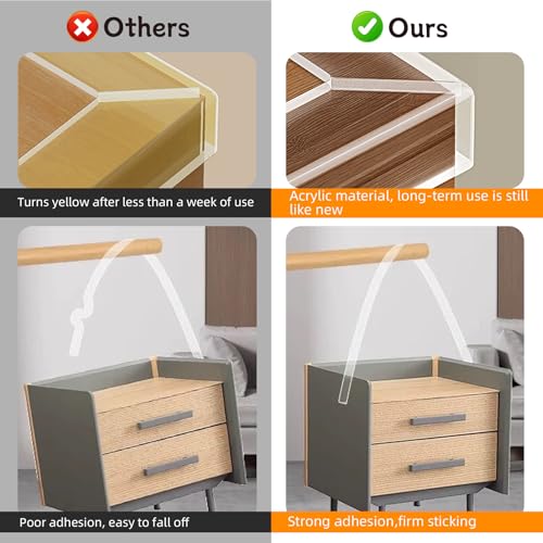 2.6 in x 9.84 FT,Clear Soft Corner Protectors for Furniture Strip,Sharp Edge & Table Bumper,Window Edge,Wall Protector, Soft Corner Guards Safe for Proof,Table Corner Protectors in Family