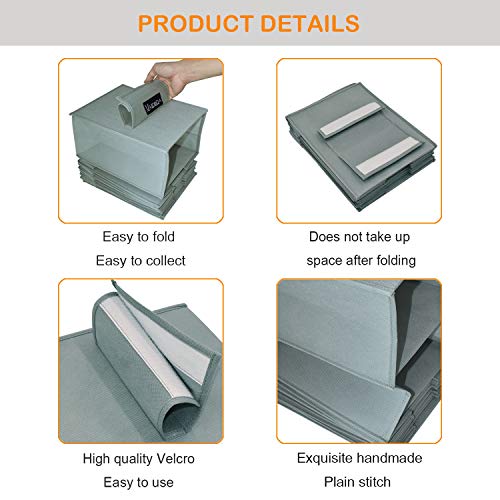VAESIDA 10 Shelf Hat Rack Hanging Closet/Organizer for Storage - Best Baseball Cap Holder, Gray