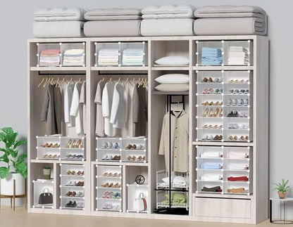 HOMIDEC Shoe Storage, 10-Tier Shoe Rack Shoe Organizer for Closet | 20 Pair, Narrow Shoes Shelf Cabinet for Entryway, Bedroom and Hallway