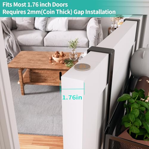 HapiRm Over the Door Hanger with Coat Hooks and 2 Baskets, Rustproof & Waterproof Over the Door Hooks, Storage Organizer for Hats, Bathroom, Kitchen, Bedroom, RV, Camper-Black (for 1.76in Doors)