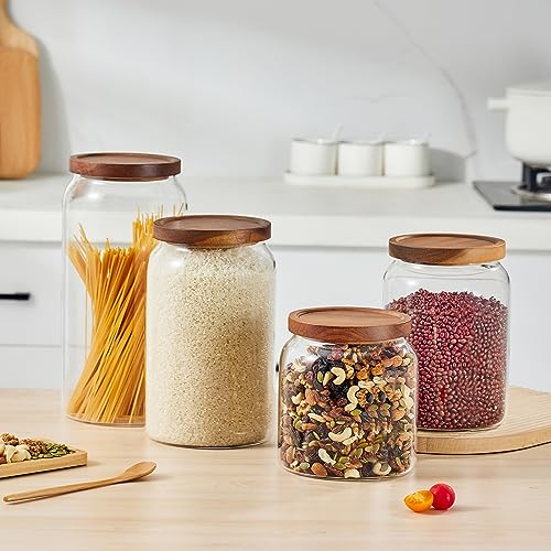 Sweejar Glass Jars for Laundry Room Organization, Half-Gallon Laundry Pods Container, Glass Food Storage Jars with Airtight Lid, 1 Pack, Hand Lid