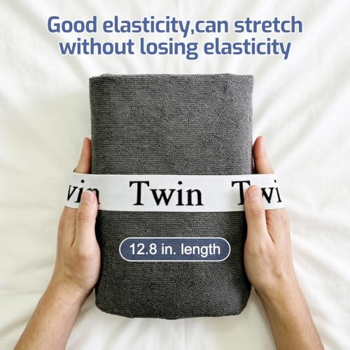 22 Pack Bed Sheet Organizer Bands, Elastic Bedding Bands Labels for Organizing Bed Sheets, Includes 6 Hook and Loop Adjustable Sheet Organizer Straps