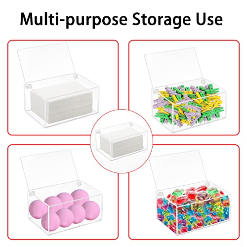 Acrylic Dryer Laundry Sheet Holder Dispenser Clear Container Box with Lid