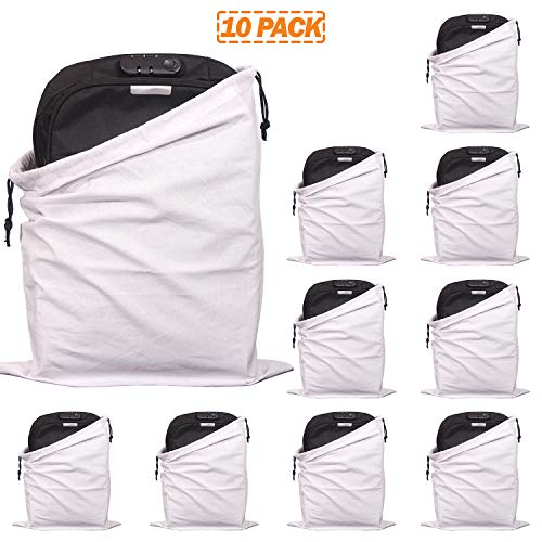 10 Pack Drawstring Dust Covers Large Cloth Storage Pouch String Bag for Handbags Purses Shoes
