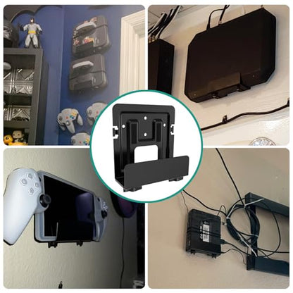 1 pcs Cable Box Mount, Adjustable Wall Mount for Small and Wide Devices | Modem Mount, Wall Mount Bracket Compatible for Cable Boxes, Modems, DVD Players,PS3, PS4, Xbox One S