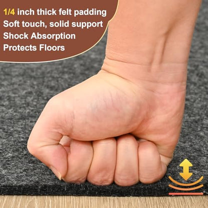 YJ.GWL 6x9 Feet Non Slip Rug Pad 1/4 inch Thick Felt and Silicone Backing, Dual Surface Cushion Rug Gripper for Hardwood Floors, Carpet Liner Keep Rugs in Place, Anti Skid Mat for Under Area Rug