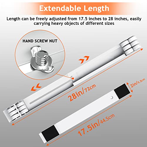 Ronlap Furniture Washing Machine Dolly Extendable Appliance Rollers, White | Heavy duty stand wheels for washing machine, refrigerator. Low profile mover dolly for washer and dryer, fridge & appliances