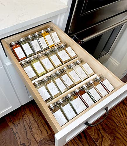 Clear Acrylic Spice Drawer Organizer, 4 Tier Seaso... (Transparent | Acrylic)