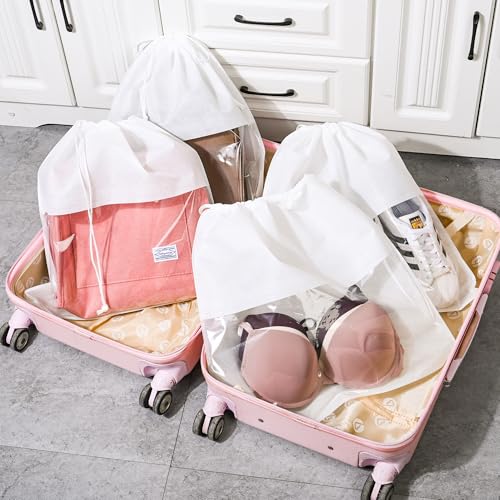 Pack of 10 Dust Cover Storage Bags Drawstring Bags for Handbags Shoulder Bags Purses Shoes Boots (19.6"x19.6")