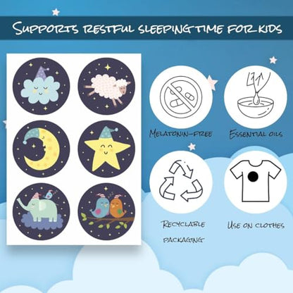60PCS Zen Sleep Patches for Kids & Adults, Melatonin-Free with Natural Oils | Bedtime Support Stickers with Lavender, Chamomile, Frankincense & Essential Oils, for Calm Evening Routines