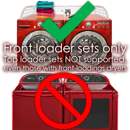The Original Laundry Guard - Stop Laundry From Falling Behind Washer/Dryer - Invented by a US Mom - Made in NorthAmerica - Magnetic - Fits Most Front Loading Machines - Top of Fridge - Grey