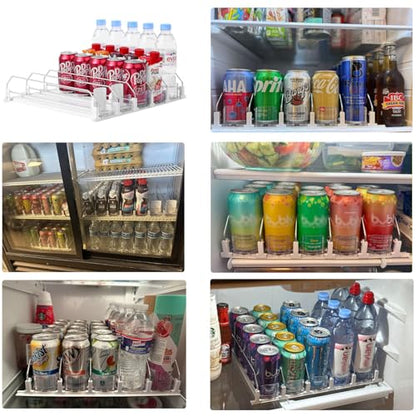 Drink Organizer for Fridge-White Automatic Pusher... (‎White | ‎Plastic)