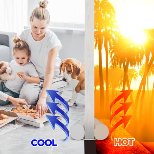 Holikme Under Door Draft Stopper Door Seal Gap Filler Weather Stripping | 32 Inch Soundproofing Noise Blocker Window Breeze Adjustable Draft Blocker for Bottom of Door Stop Light, Air, Dust, Gray