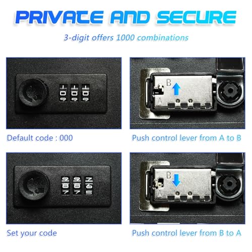28 Key Cabinet Wall Mount, Steel Key Box Wall Mount with Code, Combination Lock Box with Code, Featuring Hooks and Tags