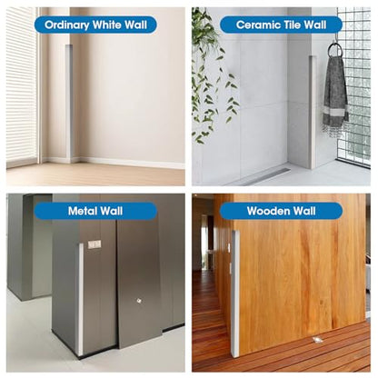Stainless Steel Wall Corner Guards, 2 x 2 x 48 inches (2 Pcs Pack). Made of 304 Steel, These 90-Degree Angle Metal Corner Protectors are Designed for Wall Protection and Decoration
