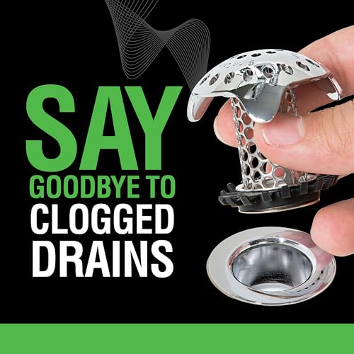 SinkShroom Ultra Revolutionary Bathroom Sink Drain Protector, Stainless Steel