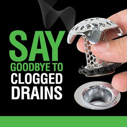 SinkShroom Ultra Revolutionary Bathroom Sink Drain Protector, Stainless Steel