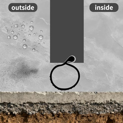 0.19" P Bulb Garage Door Seal Bottom Rubber 20.3 FT for Single Track, Black | Weather Stripping Noise Reduction Weatherproof Replacement Easy DIY Installation for Single Slot Overhead Door Overhead Door