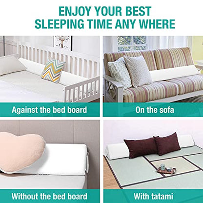 Vekkia Queen Size Bed Wedge Pillow for Headboard Gap,0-6" Gap Filler