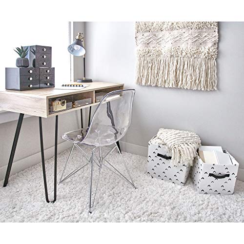 iDesign Clarity Collection Vanity Tray Organizer, 4" x 8" x 2", Clear | Small, Decorative, For Bathroom, Bedroom, Closet, Entryway, Countertop