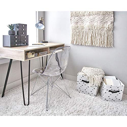 iDesign Clarity Collection Vanity Tray Organizer, 4" x 8" x 2", Clear | Small, Decorative, For Bathroom, Bedroom, Closet, Entryway, Countertop