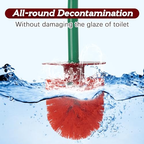 Creative Toilet Brush with Holder Bowl&Long Handle...