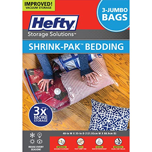 Space Bags Vacuum Storage Bags for Bedding Jumbo C... (3 Count | Bedding | Plastic)