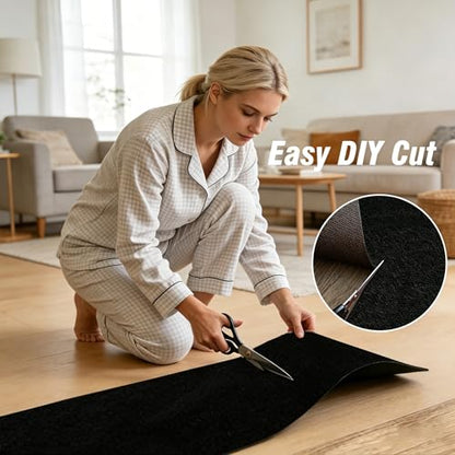 0.25" Thick Black Boat Carpet Marine,5x7ft Waterproof Non Slip TPR Backing Felt Indoor Outdoor Rugs for Home Patio Porch Deck Tent Carpet, When Water Keeps Soft,Unfading and securely