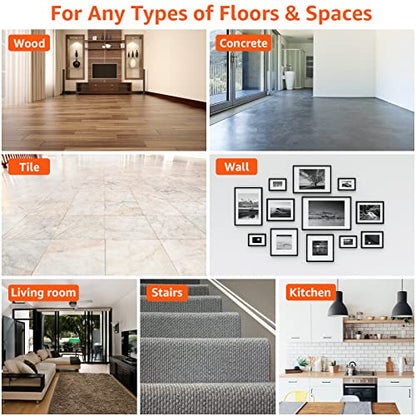 ZONGOOL 16PCS Rug Tape Non Slip Rug Pad Grippers Double Sided Carpet Tape | No Damage Floor Reusable Washable Grippers No Residue Rug Corners For Hardwood Tile&Laminate Floors Anti-Curl Rug Stickers