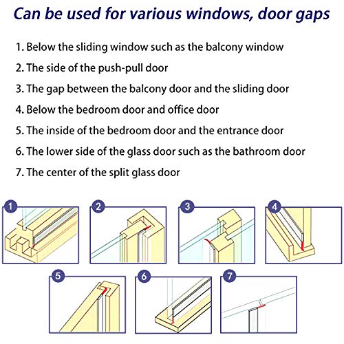 TAROSE Weather Stripping Door Seal, 33 Feet Long Transparent (Width 25mm) | Shower Door Seal Strip, Adhesive Silicone Tape, Door Draft Stopper, Blocks Drafts and Noise, for Doors & Windows