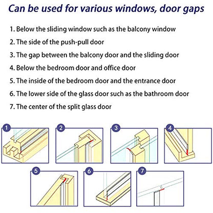 TAROSE Weather Stripping Door Seal, 33 Feet Long Transparent (Width 25mm) | Shower Door Seal Strip, Adhesive Silicone Tape, Door Draft Stopper, Blocks Drafts and Noise, for Doors & Windows