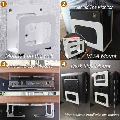 Cable Box Mount Modem Wall Mount Adjustable Wall Mount Holder for Apple TV, Roku, Mac mini, Xiaomi TV Box，Mini PC, Modems, Routers (Narrow)