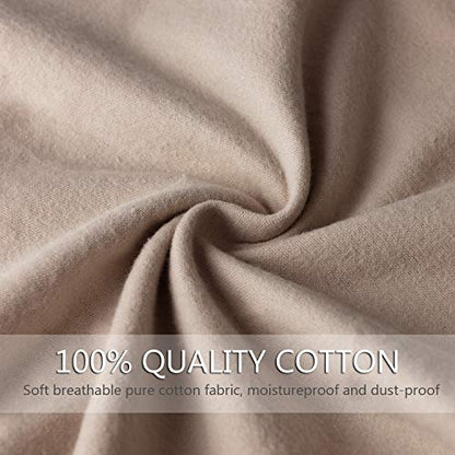 PlasMaller Dust Cover Storage Bags Purified 100% Cotton with Drawstring Pouch For Handbags Purses Pocketbooks Shoes Boots Set of 2 (16.5 x 13 in)